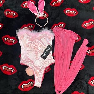 Trickz n Treatz X Dolls Kill - LAWFUL BUNNY COSTUME SET House Bunny